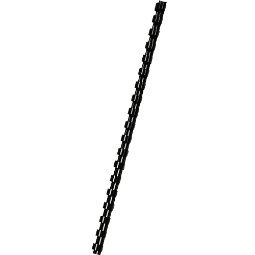 Black Plastic Combs - Curved Back, 3/8", 55 sheets Capacity, Pack of 100