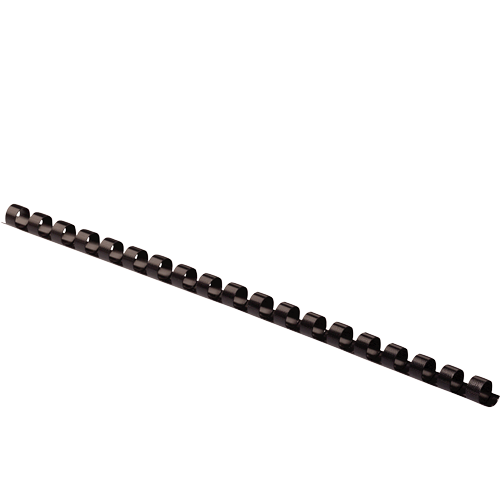 Plastic Combs - Curved Back, 1/4", 20 sheets, Black, Pack of 25