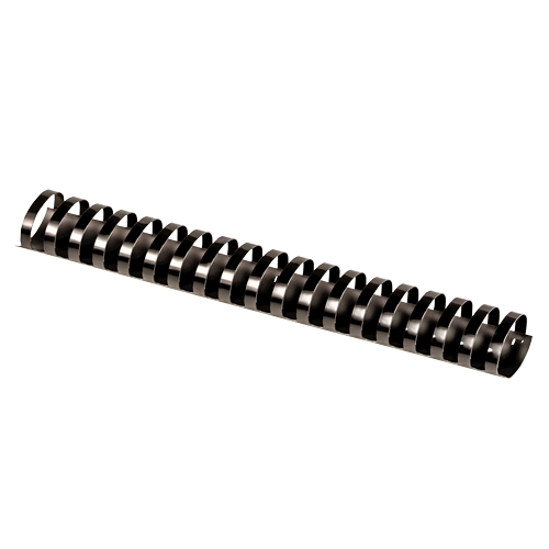Black Plastic Combs - Oval Back, 1-1/2", 340 sheets, Pack of 10