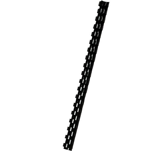 Black Plastic Combs - Round Back, 3/8", 55 sheets, Pack of 100