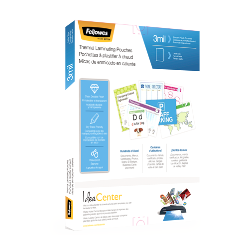 Laminating Pouches - Letter Size, 3 mil Thickness, Pack of 100