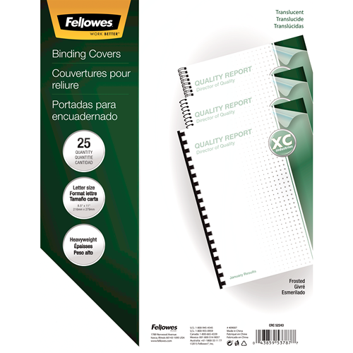 Futura™ Presentation Covers Letter, Frosted 25 pack - Updated Edition