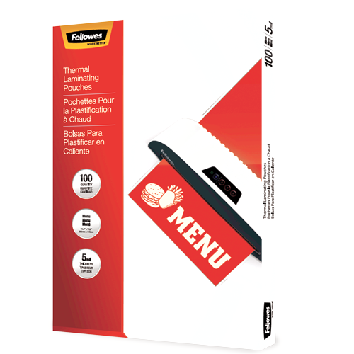 Menu Thermal Laminating Pouches - 5mil Thickness, 100 Pack