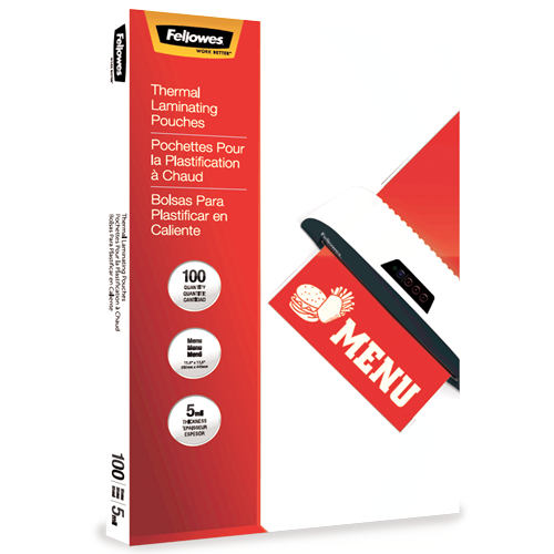 Menu Thermal Laminating Pouches - 5mil Thickness, 100 Pack